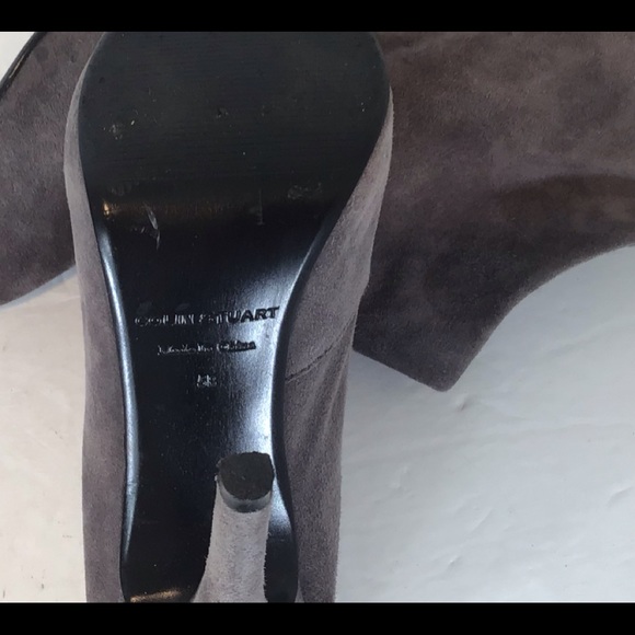 COLIN STUART SUEDE LEATHER GREY STILETTO ANKLE BUCKLE BOOTIES SZ 5 - Picture 11 of 11